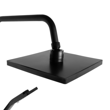 The shower system Zein Z3860, mixer, tropical and hand watering can, shelf, brass, black-9