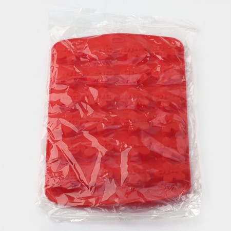 Baking uniform “Gingerbread man”, silicone, 32.5 × 21 × 1.5 cm, 24 cells, red color-6