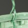 Wicker basket, 26 x 13 x 11 cm, green, bamboo