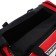 Road bag on lightning, 3 outer pockets, long belt, black/red color