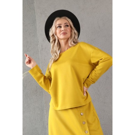 Female suit, size 54, mustard color-14