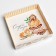Cookie box, confectionery packaging with PVC lid, “sweet life”, 13 x 13 x 3 cm