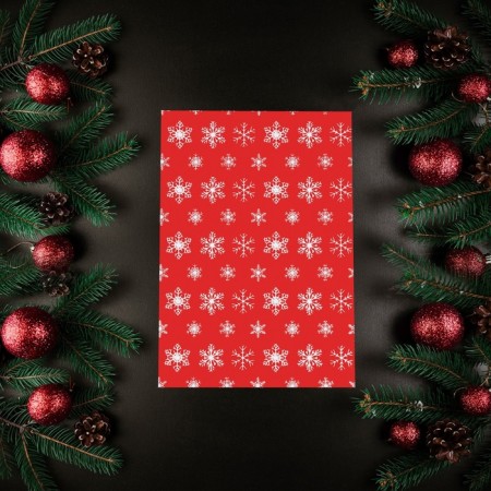 Courier bag with an adhesive valve, "snowflakes", 25 x 35 cm, set 40 pcs