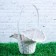 Wicker basket, bamboo, white