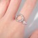 The ring "minimal" circles duet, color silver, dimensionless