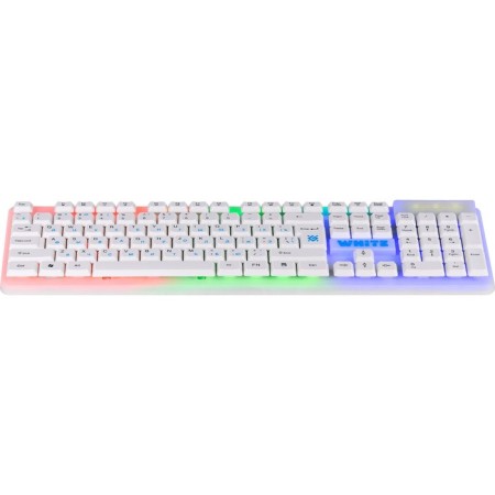 Keyboard Defender Dark White GK-172, Game, Wending, Lighting, 104 Key, USB, White-3