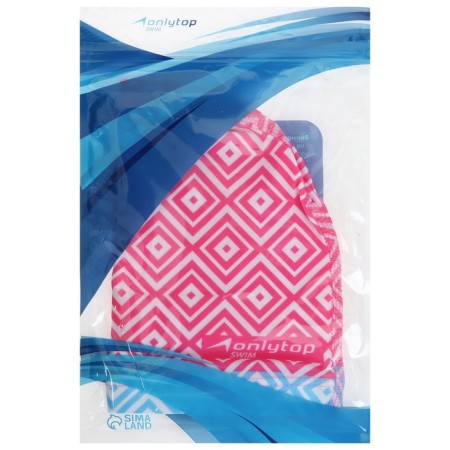 Шапочка для плавания взрослая ONLYTOP Swim, тканевая, обхват 54-60 см-8