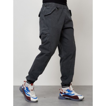 Cargo jeans men, size 48, dark gray color-6