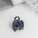 Hair crab "Rose" bow, 1.5 cm, blue