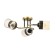 Sinna chandelier 3he27 40W black and gold 50x50x27 cm Bayerlux
