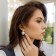 Earrings with pearls "splendor" two circles, white color in gold