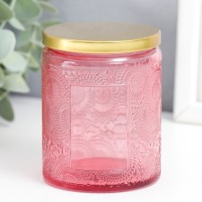 Bank for candles glass with a lid 