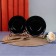 Arya Home Globe salad bowl, 6 pcs, black color