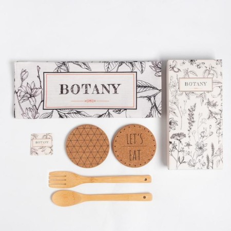 Botany gift set: towel, stands, kitchen spoon, kitchen scapula-1