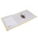 A4, 75 mm, calligrata registrar folder, PVC, embossing "lins", metallic edging, pocket for a spine, collected, yellow, mix