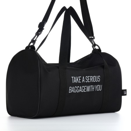 Road bag, textura, small size, black color-2