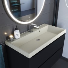 Quartz sink Uperwood Classic Quartz, 100 cm, beige matte, lin