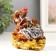 Polystone souvenir "Elephant with ruby ​​on coins" 8x6.5x8.5 cm
