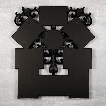 Photo frame Plastic in 9 photos 10x10, 10x15 cm "Patterns" Dark silver 54x49 cm-4