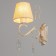 Sconces 06417/1w Wh+GD white/gold/crystal 1x40W E14 25x14x37cm