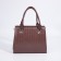 Women's bag El Masta with a zipper, outer pocket, long belt, coffee