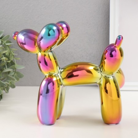 Souvenir Ceramics "Air Ball - Pissing Dog" Chameleon 10.5x23x20 cm-3