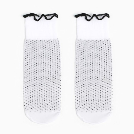 Socks for girls with dots CE Point, white color (Bianco), size 22-24-1