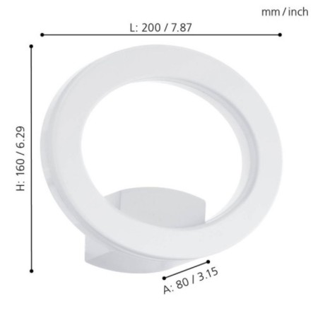 Bra Emollio, 1x10W Led, 3000k, 1000lm, white color