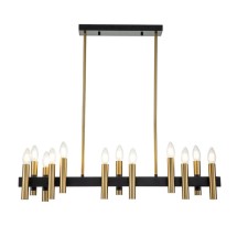 The lamp on the Indigo rod, 13009/12pl Black. 12x40W, E14, 810x125x190/1025 mm