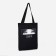 Shoper bag without fastening, black color