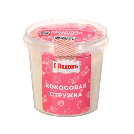 Coconut chips "Pudov", Bank, 120 g