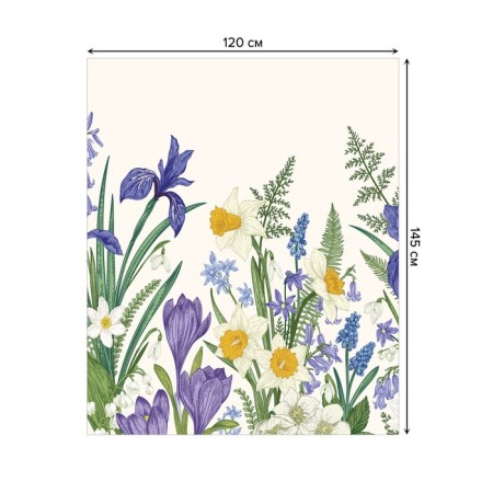 Tables on the table "Paints of summer", rectangular, oxford, size 120x145 cm-1