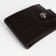 Male purse for magnet, department for bills, cards, coins, brown color