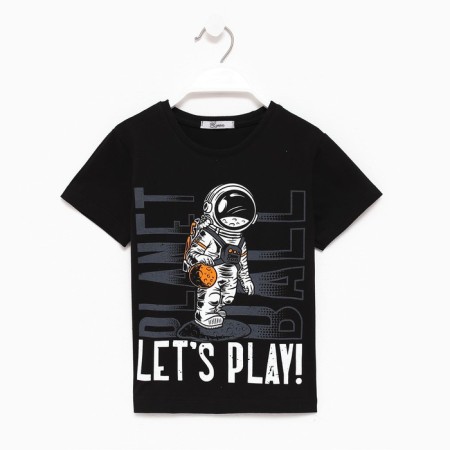 T -shirt for a boy, black color, height 104 cm
