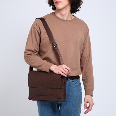 Male bag, brown color-5