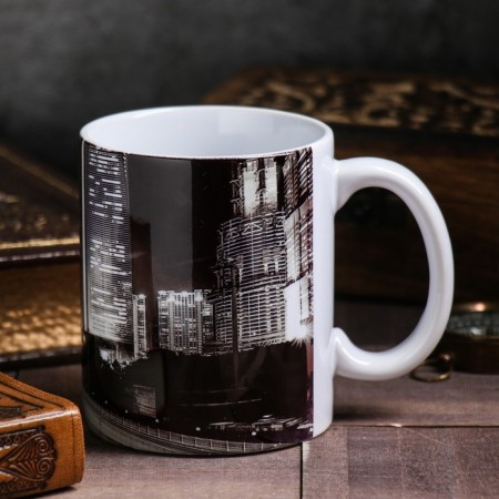 Sublimation "Eugene" Night City, 320 ml, with application-5