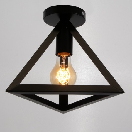 Lamp "Pyramid" 1HE27 40W Black 23x23x20 cm-1