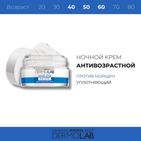 Крем ночной против морщин DERMOLAB RE-DENSIFYING ANTI-AGING NIGHT CREAM, уплотняющий, 50 мл-1