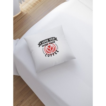 Decorative pillowcase "I love you", on a zipper, size 45x45 cm-1