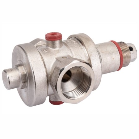 Rommer RVS -0008-000025 pressure gearbox, with exit under the manometer, PN25, VU/VU/VU 1 "-2