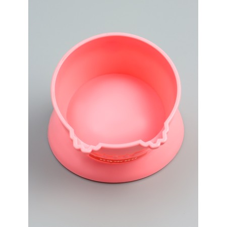 Plastic bowl on a stand, 13 x 13 x 10 cm, pink-2
