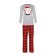 Pajama New Year's Women's KAFTAN "Santa", red/gray color, size 40-42