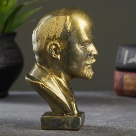 Bust V.I. Lenin brass 15x10x8cm-3