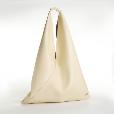 Bag Women's Shoper on the button, beige color-2
