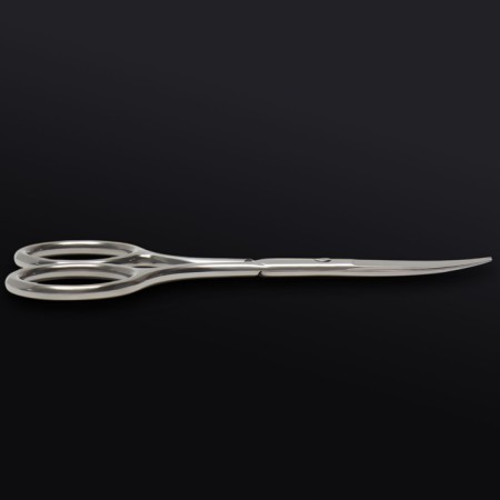 Manicure scissors "Premium", bent, wide, 9 cm, on the blist, silver color-6