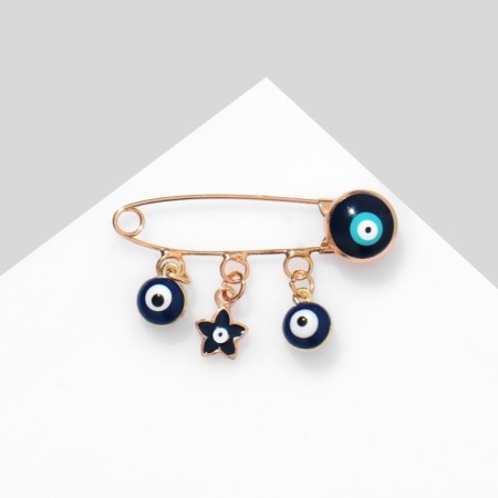 Bulak-re-ruler "Faith in itself", 3 pendants 3.5 cm, white-blue color in gold-1