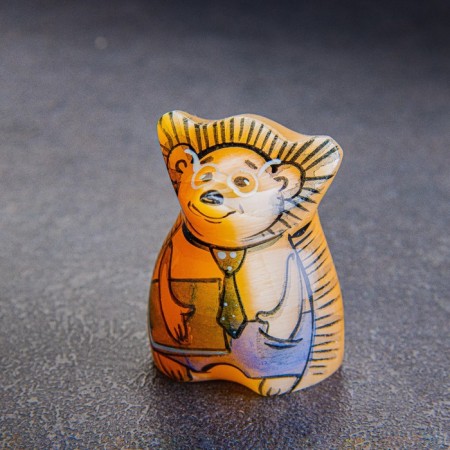 Souvenir "Hedgehog Umnik", Selenite, 3x3.5x4 cm