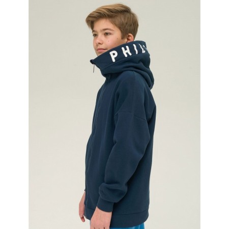 Sweatshirt for boys, height 116 cm, dark blue color-11