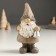 Polystone souvenir "Santa Claus in a gray-beige outfit, with a bell" 5.5x6.5x13 cm