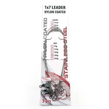 The leash of the steel Namazu Leader 1x7 Nylon Coated, D-0.36 mm, L-25 cm, T-16 kg, 3 pcs.